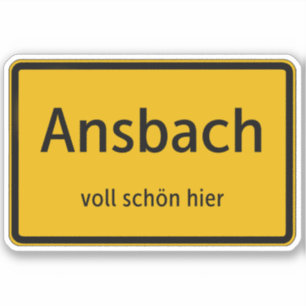 Ansbach Sticker Sticker Autosticker