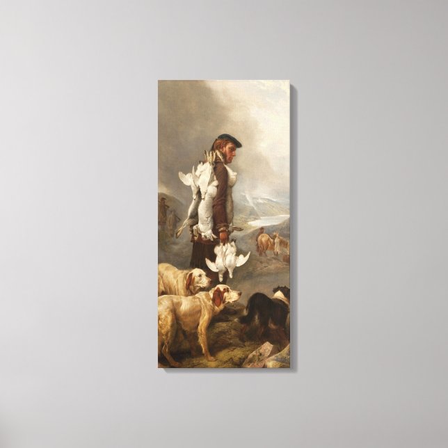 Ansdell Winter Shooting Hares and Ptarmigan Canvas Print (Front)