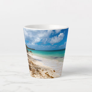 Anse Canot beach on Marie-Galante Latte Mug