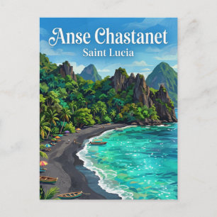Anse Chastanet Saint Lucia Postcard