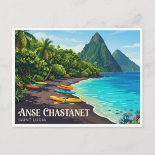 Anse Chastanet Soufrière Saint Lucia Postcard