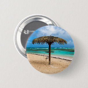 Anse des Rochers beach 6 Cm Round Badge