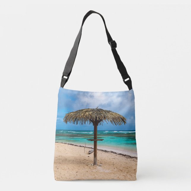 Anse des Rochers beach Crossbody Bag (Back)