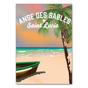 Anse Des Sables Saint Lucia Table Number