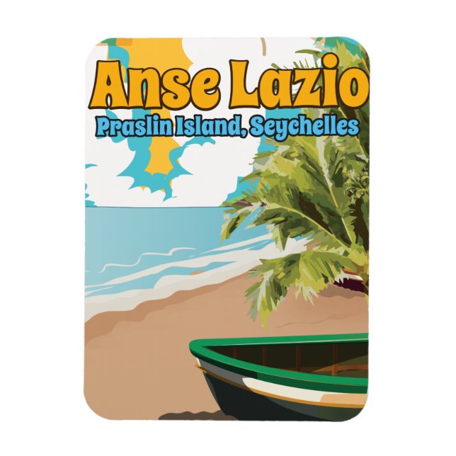 Anse Lazio Praslin Island, Seychelles Magnet (Vertical)