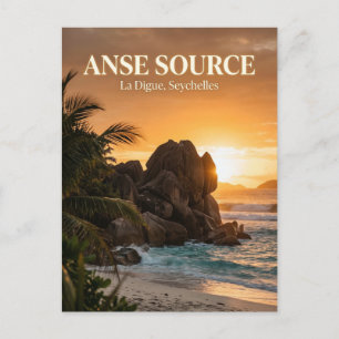 Anse Source d'Argent, La Passe, La Digue Postcard