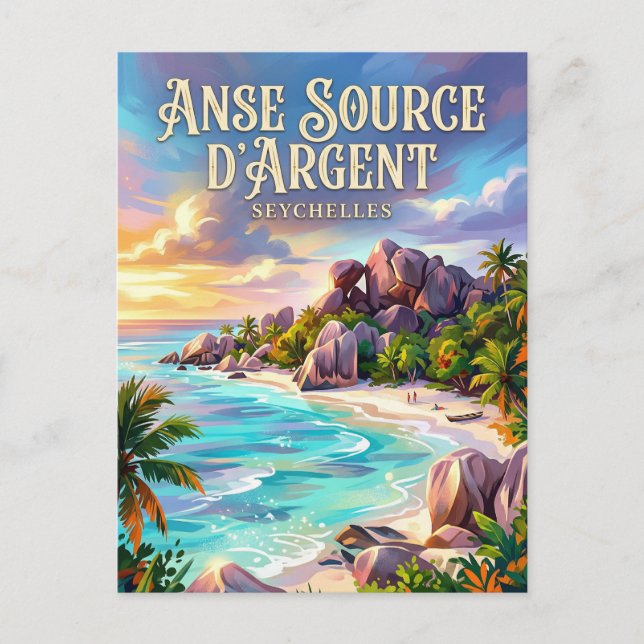 Anse Source d'Argent Seychelles Postcard (Front)