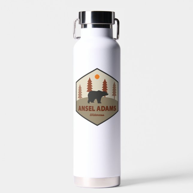Ansel Adams Wilderness California Bear Water Bottle (Front)