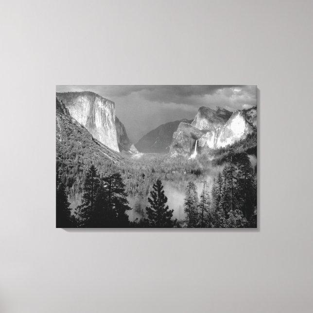 ANSEL ADAMS - Yosemite Valley, Thunderstorm (1949) Canvas Print (Front)