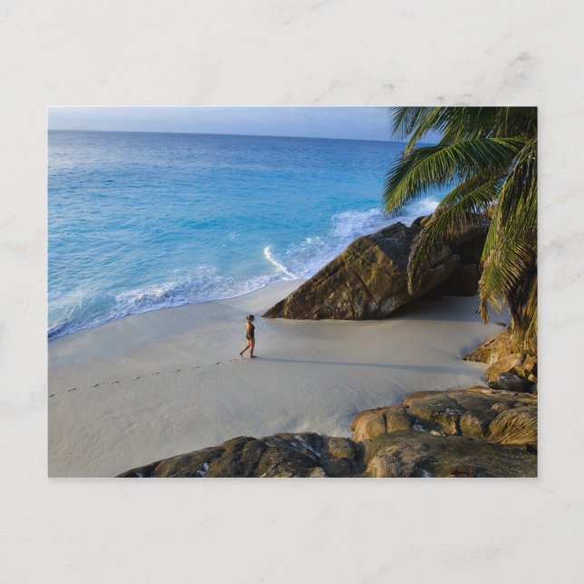 Ansi Victorin Beach, Fregate Island Postcard (Front)