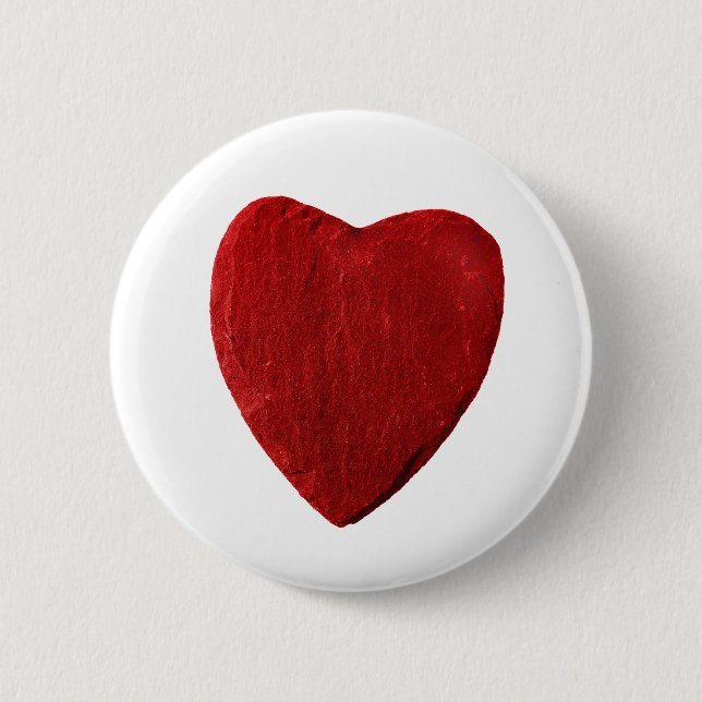 Ansteck Button mit rotem Herz (Front)