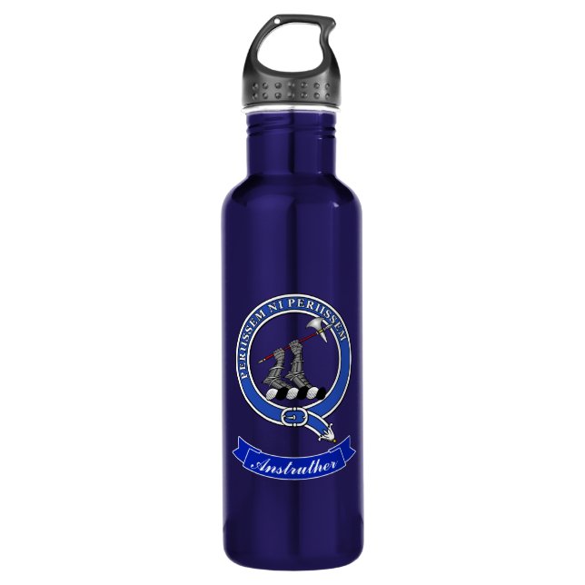 Anstruther Clan Badge Personalised 710 Ml Water Bottle (Front)