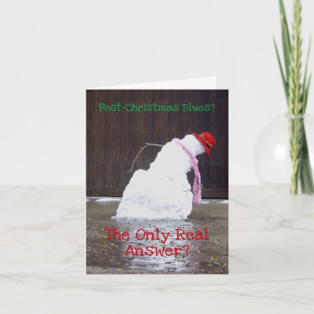 Answer for Post-Christmas Blues  Holiday Card (Front)