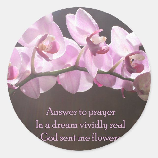 Answer To Prayer Classic Round Sticker (Front)