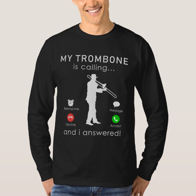 Answering the Trombones Call: Hilarious Tee for Mu (Front)