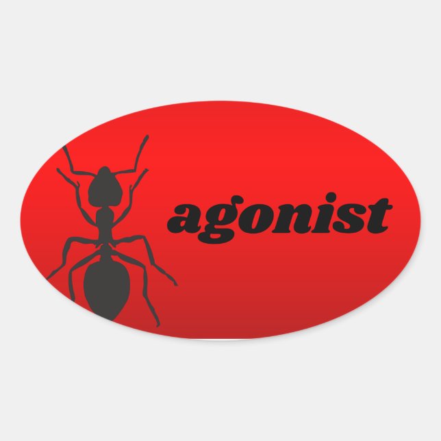 ant-agonist oval sticker (Front)