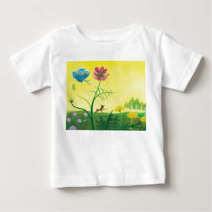 Ant and butterfly on wildflower meadow  baby T-Shirt