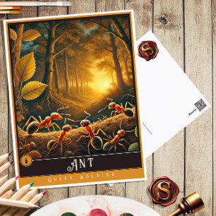 Ant   Cute Family Vintage Animal Postcard