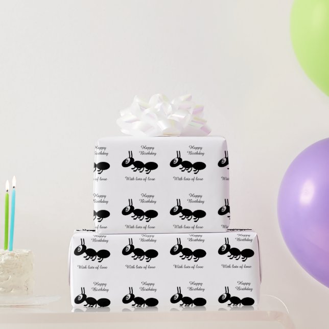 Ant Design Birthday Wrapping Paper (Party Gifts)