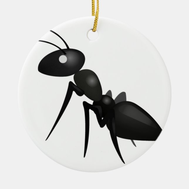 Ant - Emoji Ceramic Tree Decoration (Front)