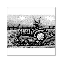 ANT FARM IN THE COUNTRY, TRACTOR RUBBER STAMP