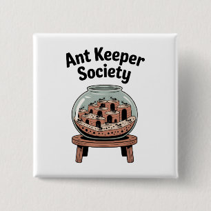 Ant Keeper Society Cute Farm Insect Lover 15 Cm Square Badge