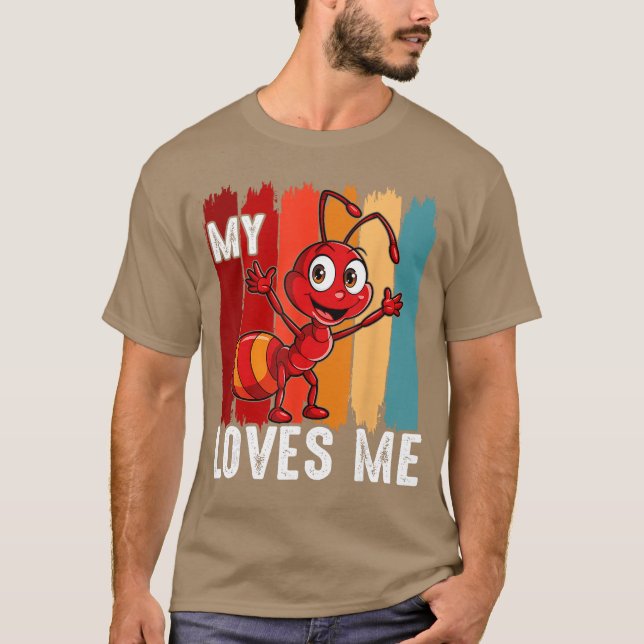 Ant LoversMy Aunt Loves me Family for Nephew Niece T-Shirt (Front)