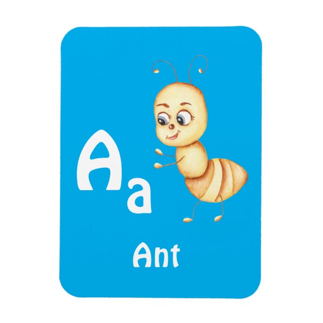 Ant personalise ABC: Letter A - Add Your Name Magnet (Vertical)