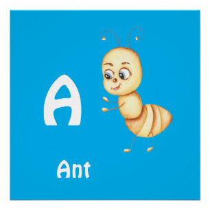 Ant personalise ABC: Letter A - Add Your Name Poster