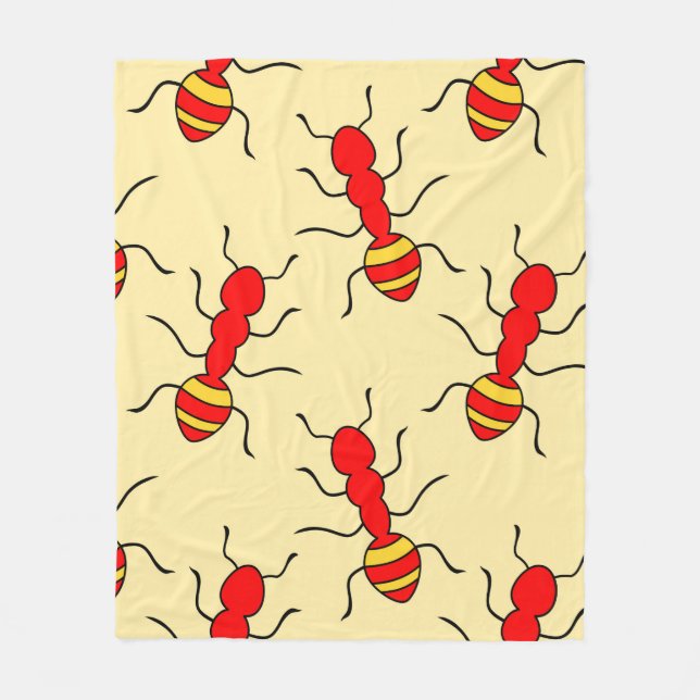 Ant seamless pattern vintageant, abstract, animal, fleece blanket (Front)