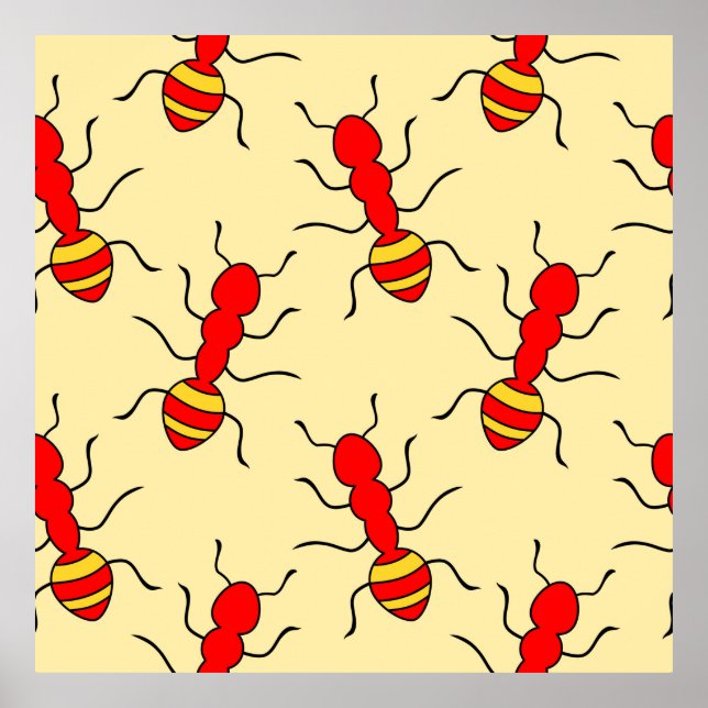 Ant seamless pattern vintageant, abstract, animal, poster (Front)