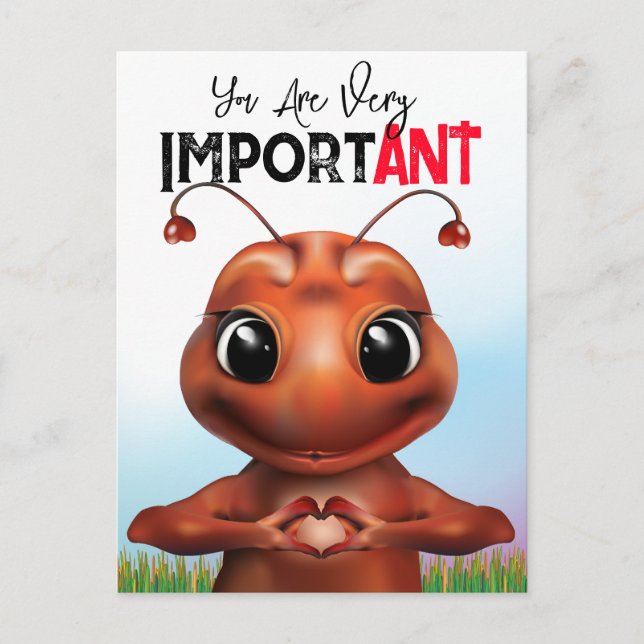 Ant Sign Language Birthday Postcard (Front)