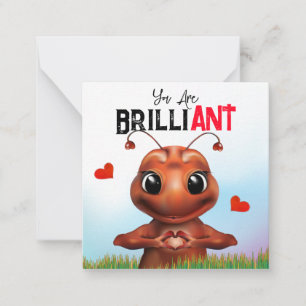 Ant Sign Language Brilliant Thank You Card
