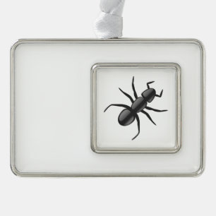 Ant Silver Plated Framed Ornament