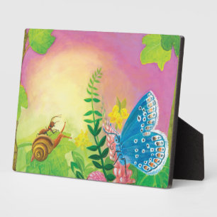 Ant, snail and Chapman's blue butterfly Plaque