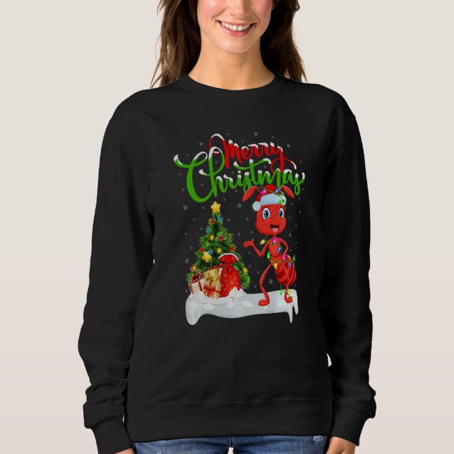 Ant  Xmas Decorations Santa Ant Christmas Sweatshirt (Front)