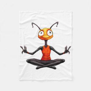 Ant Yogi Fleece Blanket