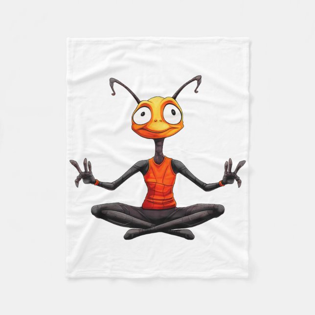 Ant Yogi  Fleece Blanket (Front)