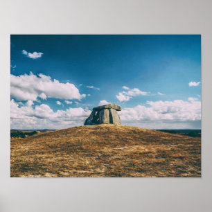 Anta do Tapadao Dolmen. Neolithic ruins in Crato  Poster