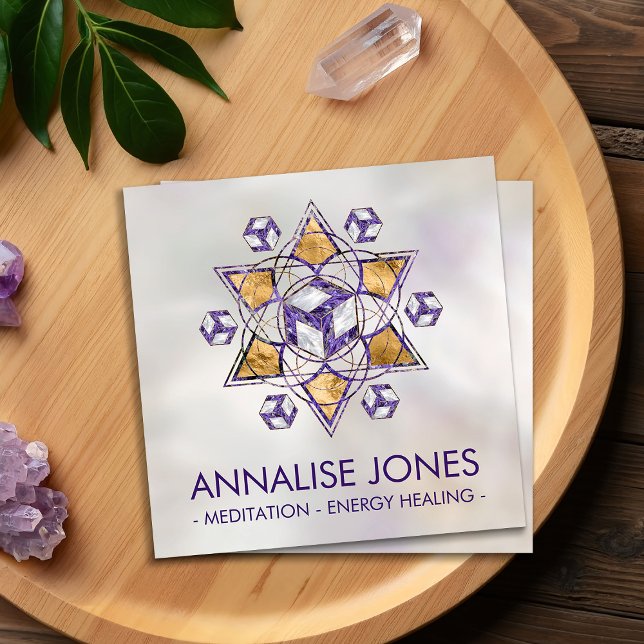 Antahkarana in Sacred Geometry Ornament Square Business Card (Creator Uploaded)