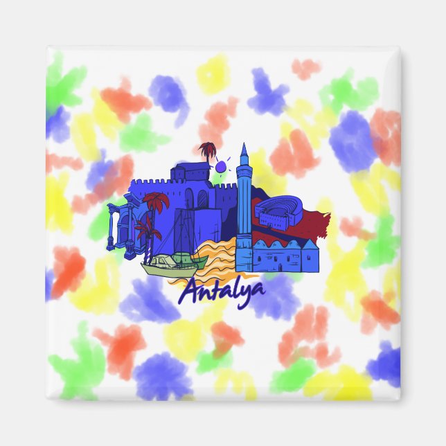 antalya blue city image.png magnet (Front)