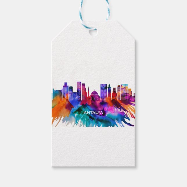 Antalya Skyline Gift Tags (Front)