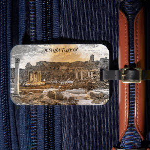 Antalya Turkey Ancient Travel Luggage Tag