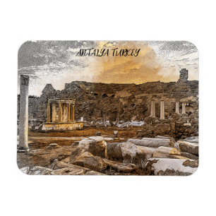 Antalya Turkey Ancient Travel Magnet