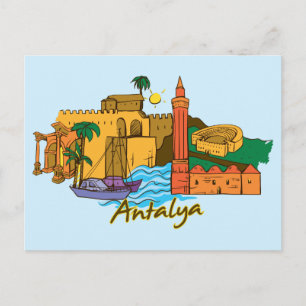 Antalya Turkey Famous City Postcard