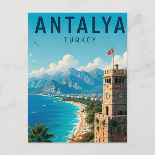 Antalya Turkey Mediterranean Coast Old Town Postcard