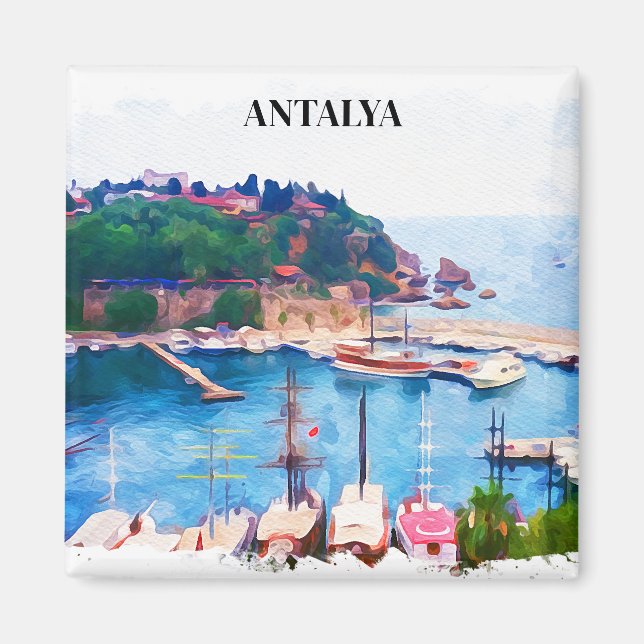 Antalya Turkey Panorama View Magnet (Front)