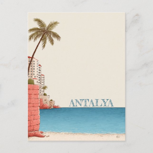 Antalya TurkiyeTravel Postcard (Front)