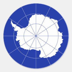 Antarctic Treaty Flag. Antarctica Classic Round Sticker