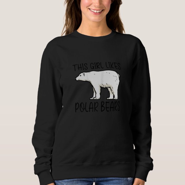 Antarctic Wildlife Cute Polar Bears Wilderness Sweatshirt (Front)